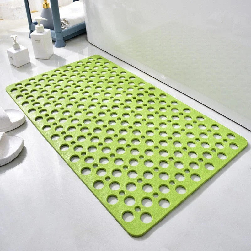Textured Shower Mat with Raised Bumps and Drainage Perforations, Machine Washable All Vera Mart
