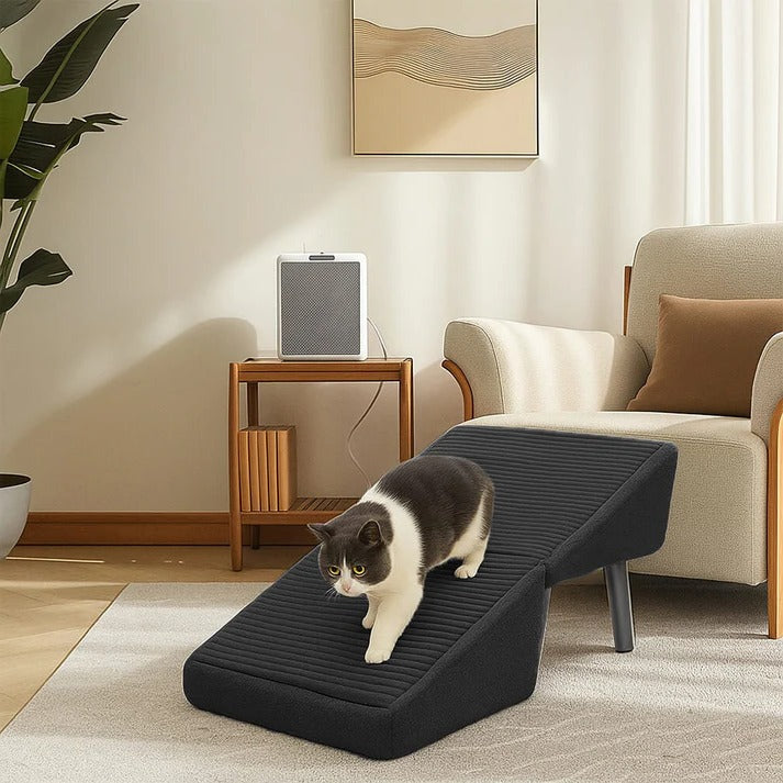 Dog Ramp and Step Stool with Textured Grip Panel and Suction Cup Base for 200lb Capacity All Vera Mart