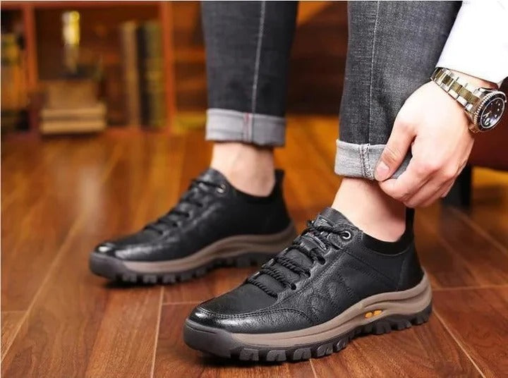 Lace Up Arch Support Shoes with Cushioned Foam Insole and Slip Resistant Sole All Vera Mart