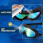 Adult Swimming Goggles with Expanded Side Vision and Anti-Fog Lens Coating All Vera Mart
