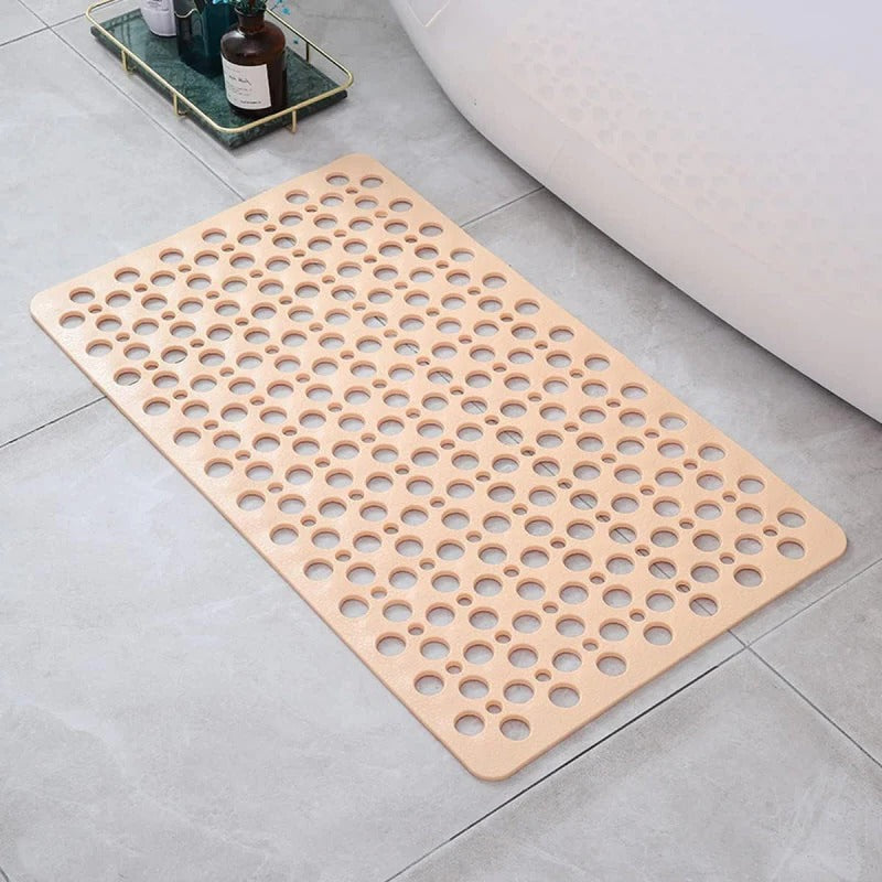 Textured Shower Mat with Raised Bumps and Drainage Perforations, Machine Washable All Vera Mart