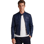 Faux Leather Jacket for Men with Soft Lining and Reinforced Seams All Vera Mart