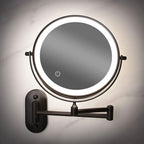 Wall Mount Magnifying Mirror with Dual 1x/3x Magnification and 3-Tone LED Lighting All Vera Mart