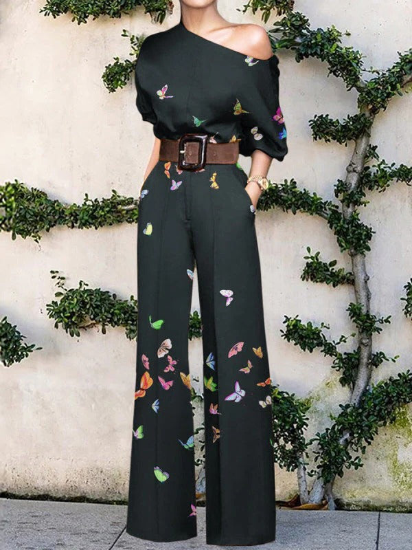 Women's Jumpsuit with Wide Leg Cut and Breathable Fabric for Spring All Vera Mart