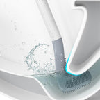 Wall Mount Toilet Brush with Deep Cleaning Bristles and Adhesive Holder All Vera Mart