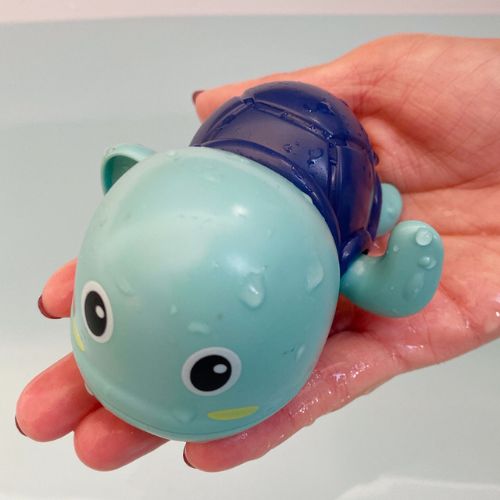 Wind-Up Swimming Turtle Bath Toy with Sealed Base and ABS Plastic Body All Vera Mart