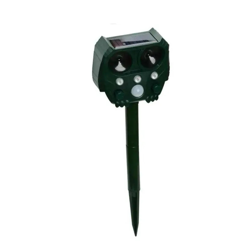 Ultrasonic Animal Repellent with Solar Power and Motion Sensor, 110° Range All Vera Mart