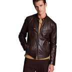 Faux Leather Jacket for Men with Soft Lining and Reinforced Seams All Vera Mart