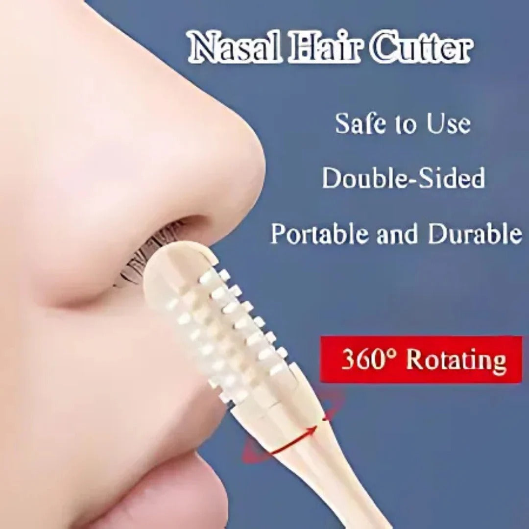 Rotating Nose Hair Trimmer with 360-Degree Head and Compact Handheld Design All Vera Mart