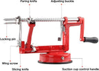 Manual Apple Peeler with Suction Base and Hand Crank, Triple Action Peeling Coring Slicing All Vera Mart