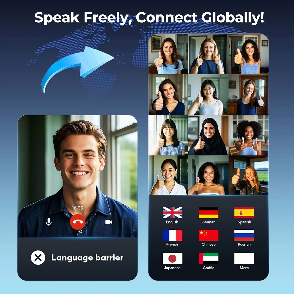 Translation Earbuds with 144 Language Support and Dual Microphone Noise Filtering All Vera Mart