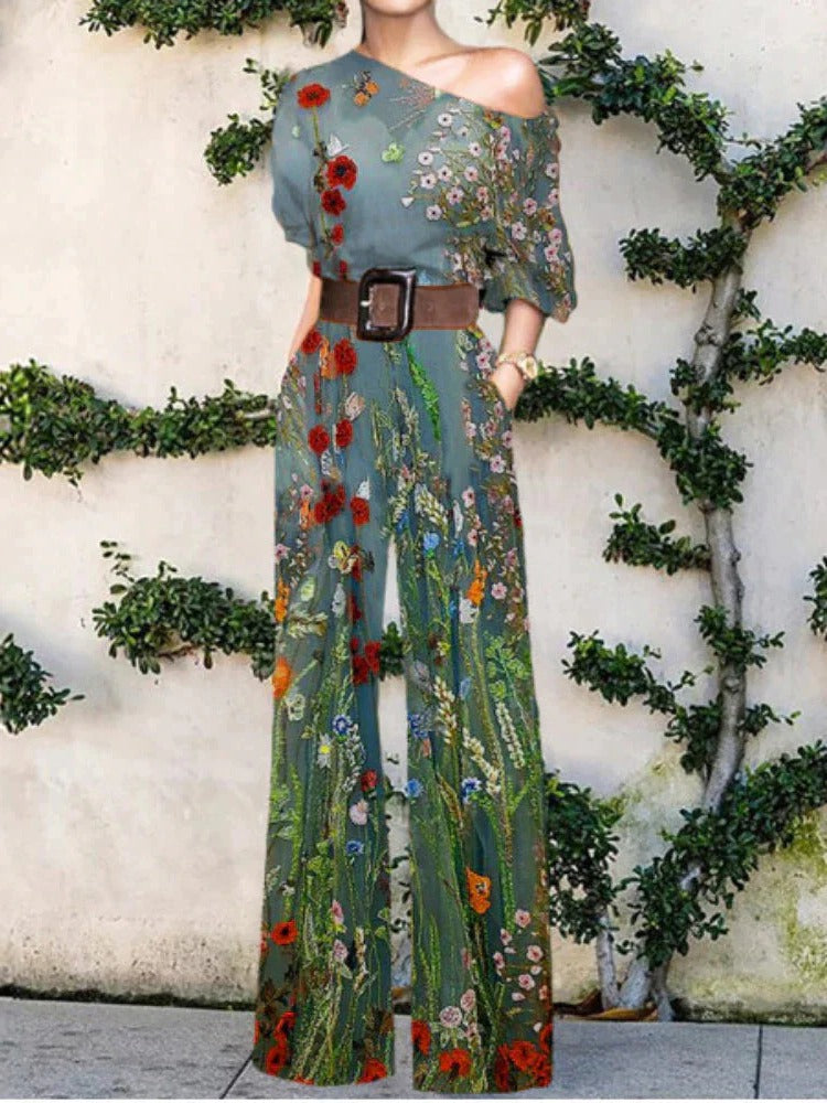 Women's Jumpsuit with Wide Leg Cut and Breathable Fabric for Spring All Vera Mart
