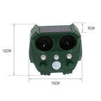Ultrasonic Animal Repellent with Solar Power and Motion Sensor, 110° Range All Vera Mart
