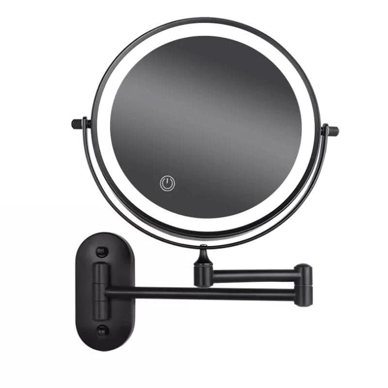 Wall Mount Magnifying Mirror with Dual 1x/3x Magnification and 3-Tone LED Lighting All Vera Mart