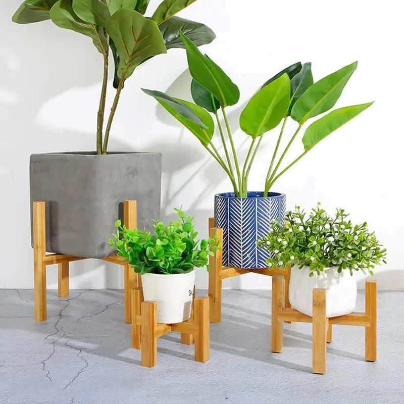 Wooden Plant Pot Tray with Raised Edges and Moisture Catch Design All Vera Mart