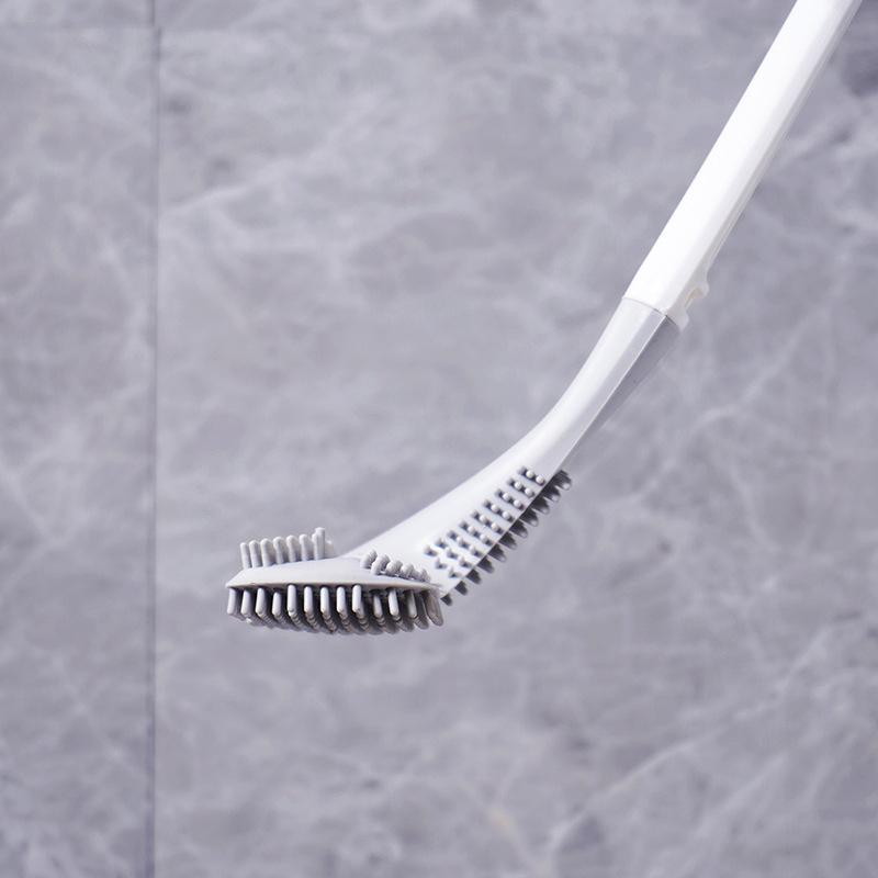 Wall Mount Toilet Brush with Deep Cleaning Bristles and Adhesive Holder All Vera Mart