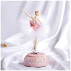 Rotating Ballerina Music Box with Wind-Up Mechanism and Shelf Display All Vera Mart