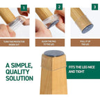 Furniture Leg Floor Protectors with Noise Reduction and Stretch Fit, 8-Pack All Vera Mart