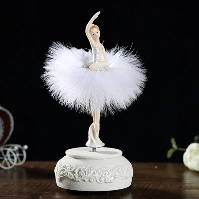 Rotating Ballerina Music Box with Wind-Up Mechanism and Shelf Display All Vera Mart
