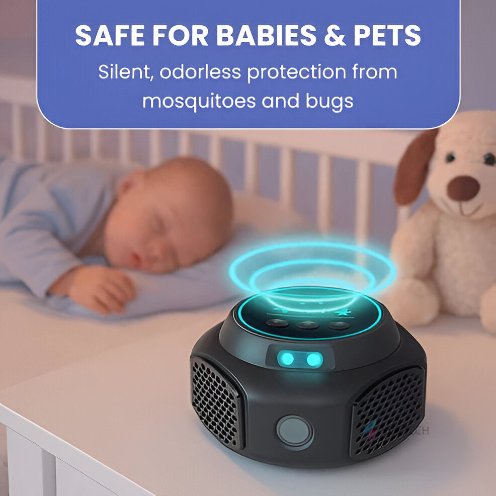 Ultrasonic Pest Repeller with 25-45 KHz Frequency and 3200 Square Feet Coverage All Vera Mart