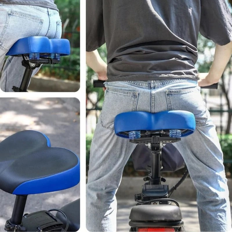 Bike Saddle with Extra Wide Cushioning and Waterproof Cover, Shock Absorbing All Vera Mart
