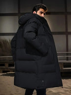 Men's Long Winter Coat with Waterproof Shell and Insulated Thermal Lining, Removable Hood All Vera Mart