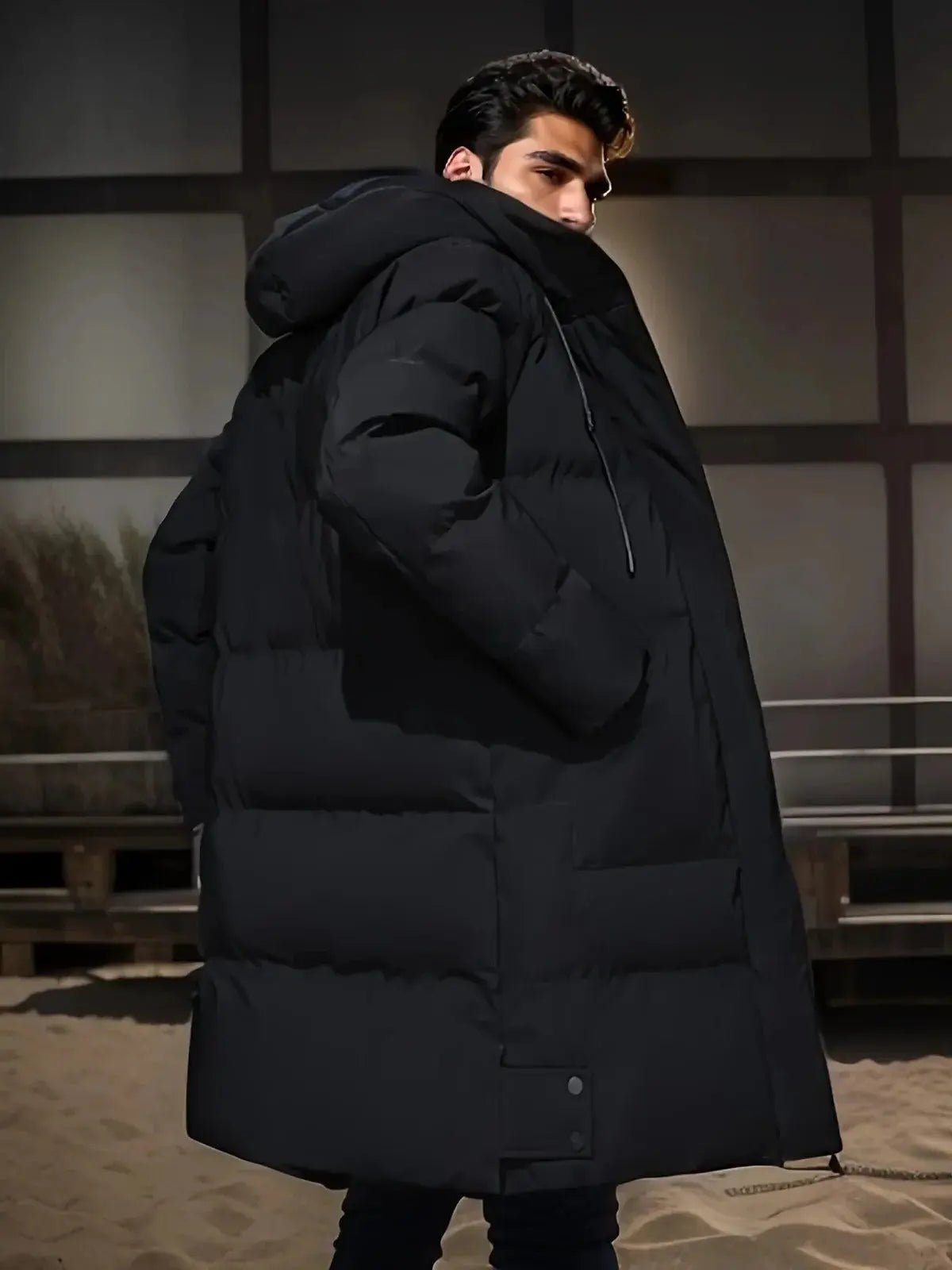 Men's Long Winter Coat with Waterproof Shell and Insulated Thermal Lining, Removable Hood All Vera Mart