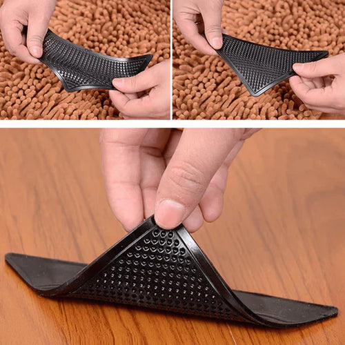 Adhesive Rug Gripper Pads with Multi-Surface Compatibility and Reusable Design All Vera Mart