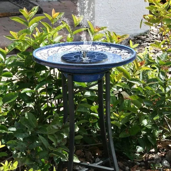 Solar Water Fountain with Four Spray Nozzles and Floating Mount, Silent Outdoor Birdbath All Vera Mart