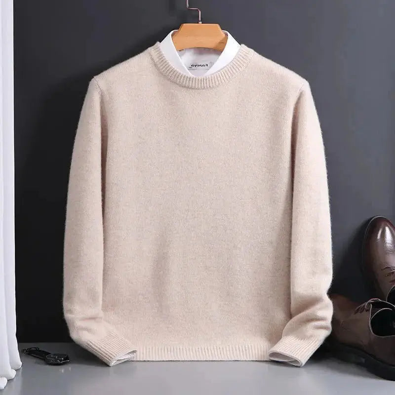 Men's Cashmere-Like Crewneck Sweater with Lightweight Warmth and Regular Fit All Vera Mart