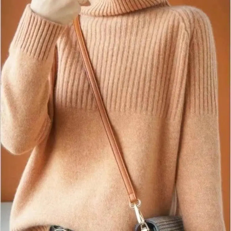 Cashmere Turtleneck Sweater with Fine Gauge Knit and Tailored Fit, Lightweight Insulation All Vera Mart