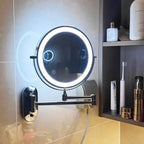 Wall Mount Magnifying Mirror with Dual 1x/3x Magnification and 3-Tone LED Lighting All Vera Mart