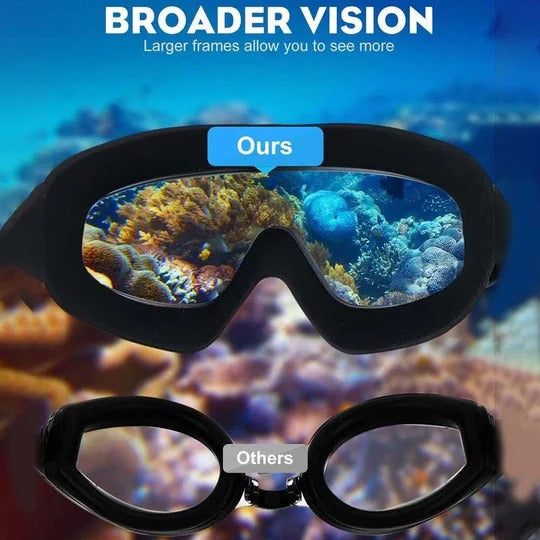 Adult Swimming Goggles with Expanded Side Vision and Anti-Fog Lens Coating All Vera Mart