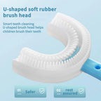 U-Shape Children's Toothbrush with Rounded Bristles and Non-Slip Handle for Ages 1-12 All Vera Mart