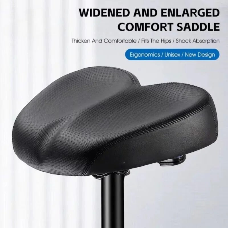 Bike Saddle with Extra Wide Cushioning and Waterproof Cover, Shock Absorbing All Vera Mart