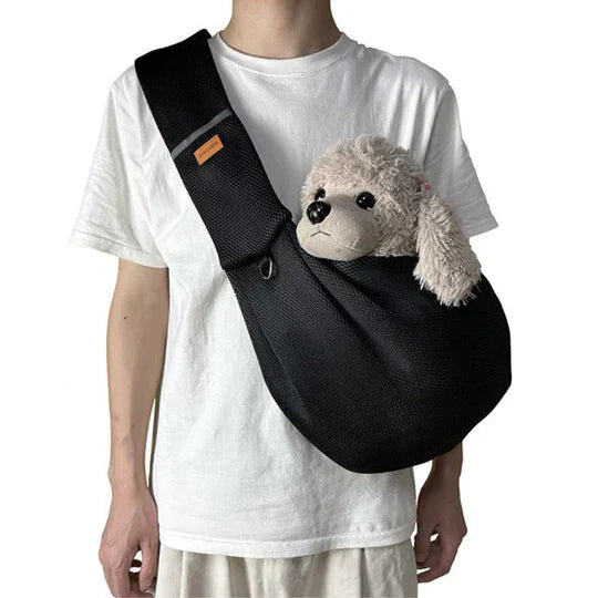 Crossbody Dog Sling with Padded Strap and Safety Clip for Small Pets All Vera Mart