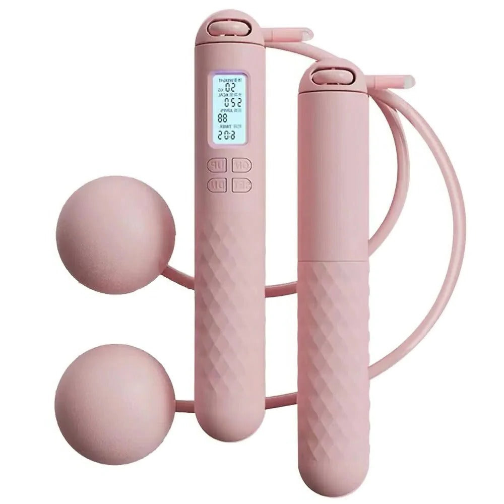 Cordless Jump Rope with Weighted Balls and Digital Counter, Non-Slip Grips All Vera Mart