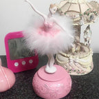 Rotating Ballerina Music Box with Wind-Up Mechanism and Shelf Display All Vera Mart