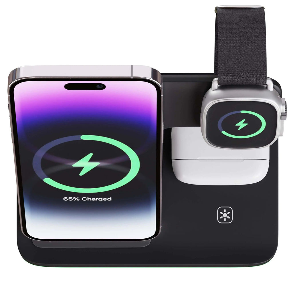 Wireless Charging Dock for Phone, Earbuds and Smartwatch with Fast Charge All Vera Mart