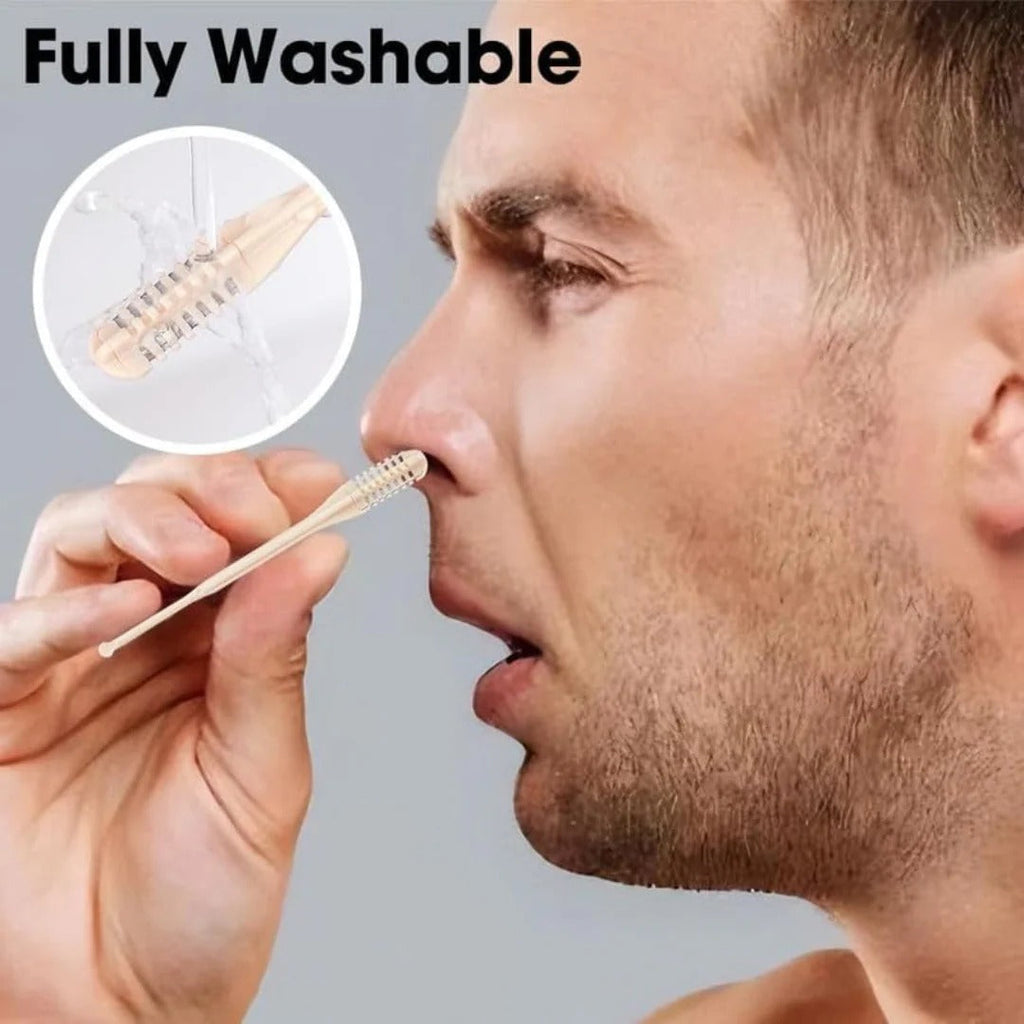 Rotating Nose Hair Trimmer with 360-Degree Head and Compact Handheld Design All Vera Mart