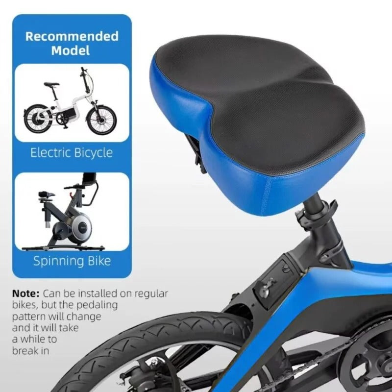 Bike Saddle with Extra Wide Cushioning and Waterproof Cover, Shock Absorbing All Vera Mart