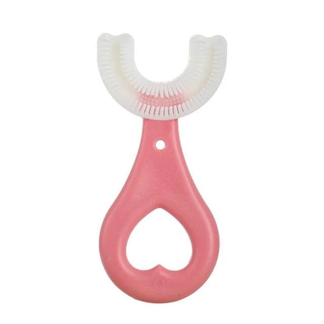 U-Shape Children's Toothbrush with Rounded Bristles and Non-Slip Handle for Ages 1-12 All Vera Mart