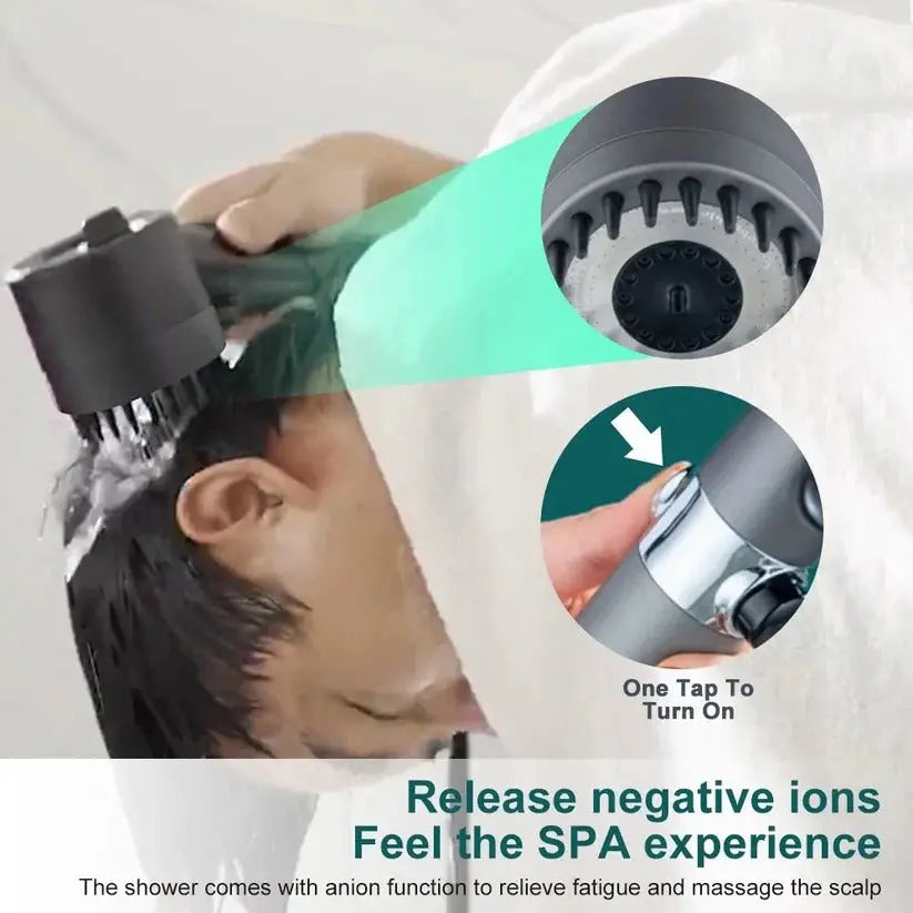 Shower Head for Low Water Pressure with 9-Layer Filter and Push-Button Pause All Vera Mart