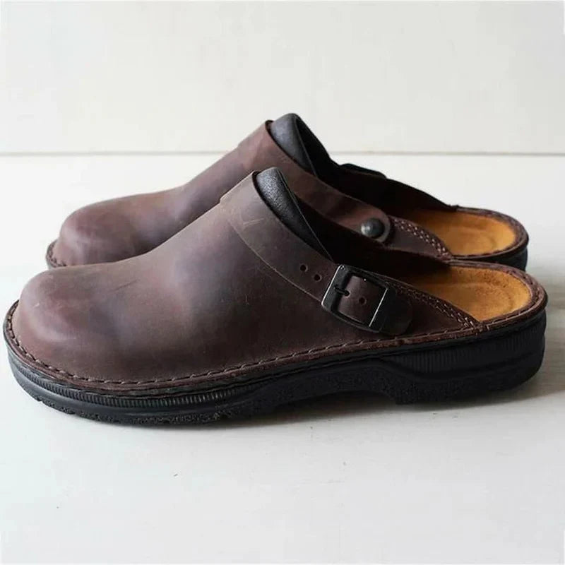 Orthopedic Slippers with Rocker Sole and Removable Insole, Open Back Design All Vera Mart