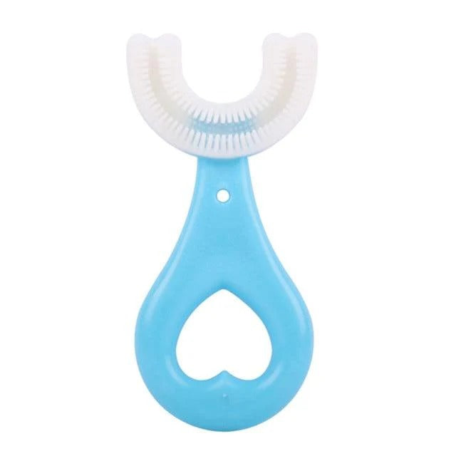 U-Shape Children's Toothbrush with Rounded Bristles and Non-Slip Handle for Ages 1-12 All Vera Mart