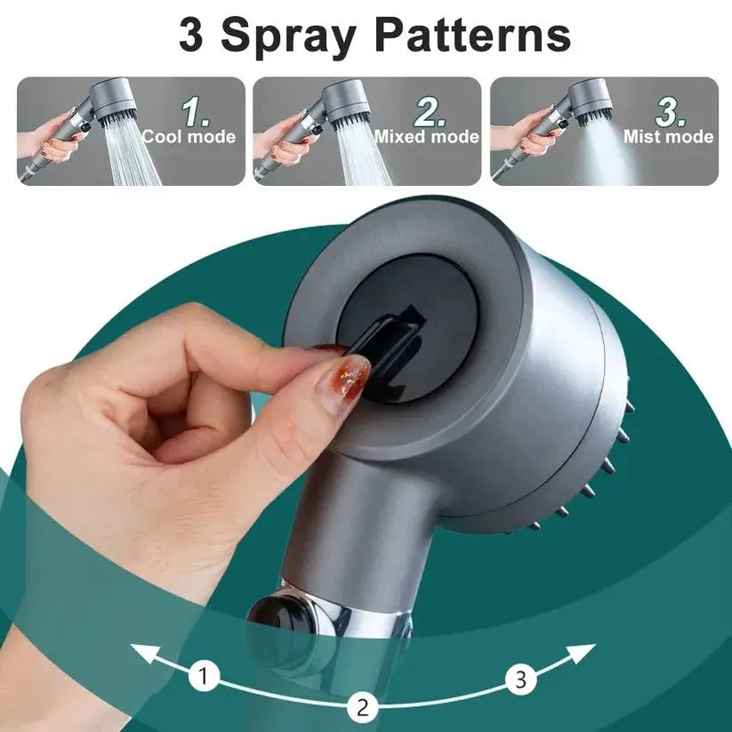 Shower Head for Low Water Pressure with 9-Layer Filter and Push-Button Pause All Vera Mart