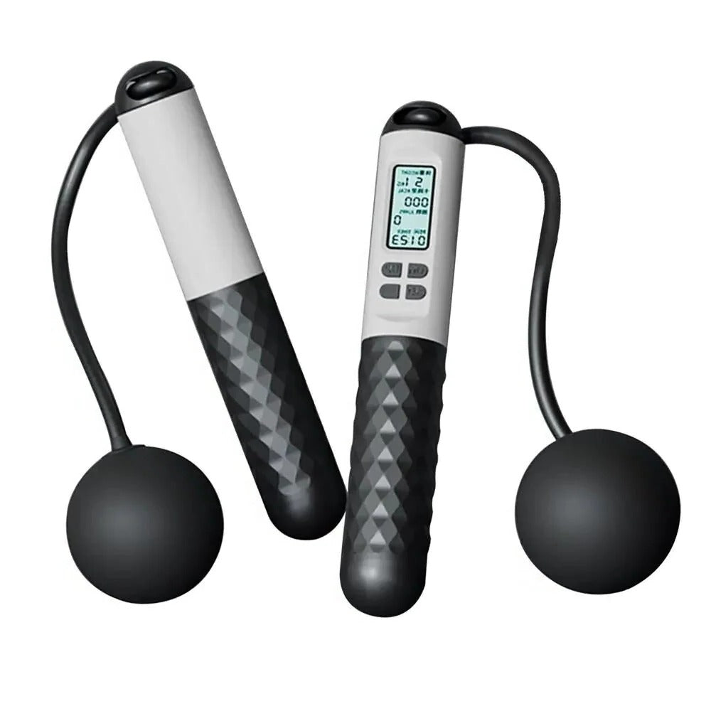 Cordless Jump Rope with Weighted Balls and Digital Counter, Non-Slip Grips All Vera Mart