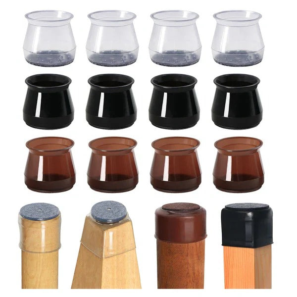 Furniture Leg Floor Protectors with Noise Reduction and Stretch Fit, 8-Pack All Vera Mart