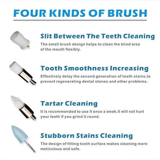 Sonic Plaque Remover with Four Interchangeable Heads and Three Cleaning Modes All Vera Mart