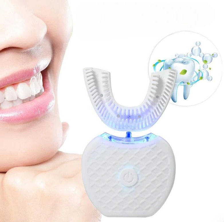 Electric Toothbrush with U-Shaped Head and 5000 Vibrations Per Minute, Rechargeable